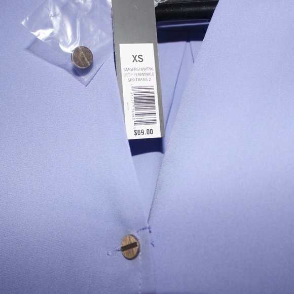 The Limited V-neck Blouse / Work Shirt - Purple - Picture 6 of 10